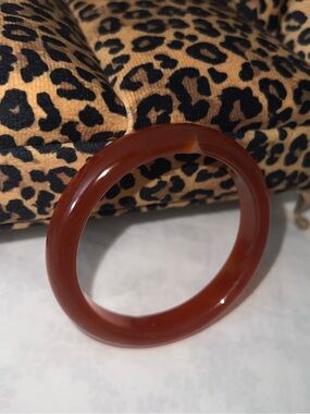 Red agate bangle bracelet